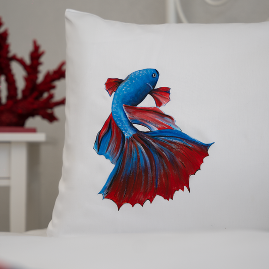 BALIK DESENLİ EL BOYAMASI NEVRESİM TAKIMI