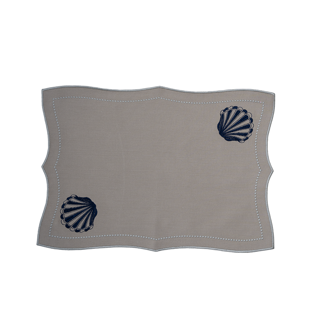 İSTİRİDYE NAKIŞLI GRİ KETEN AMERİKAN SERVİS