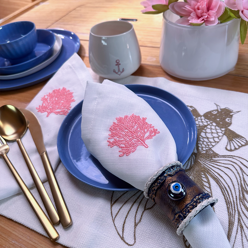 MERCAN NAKIŞLI POLYESTER PEÇETE