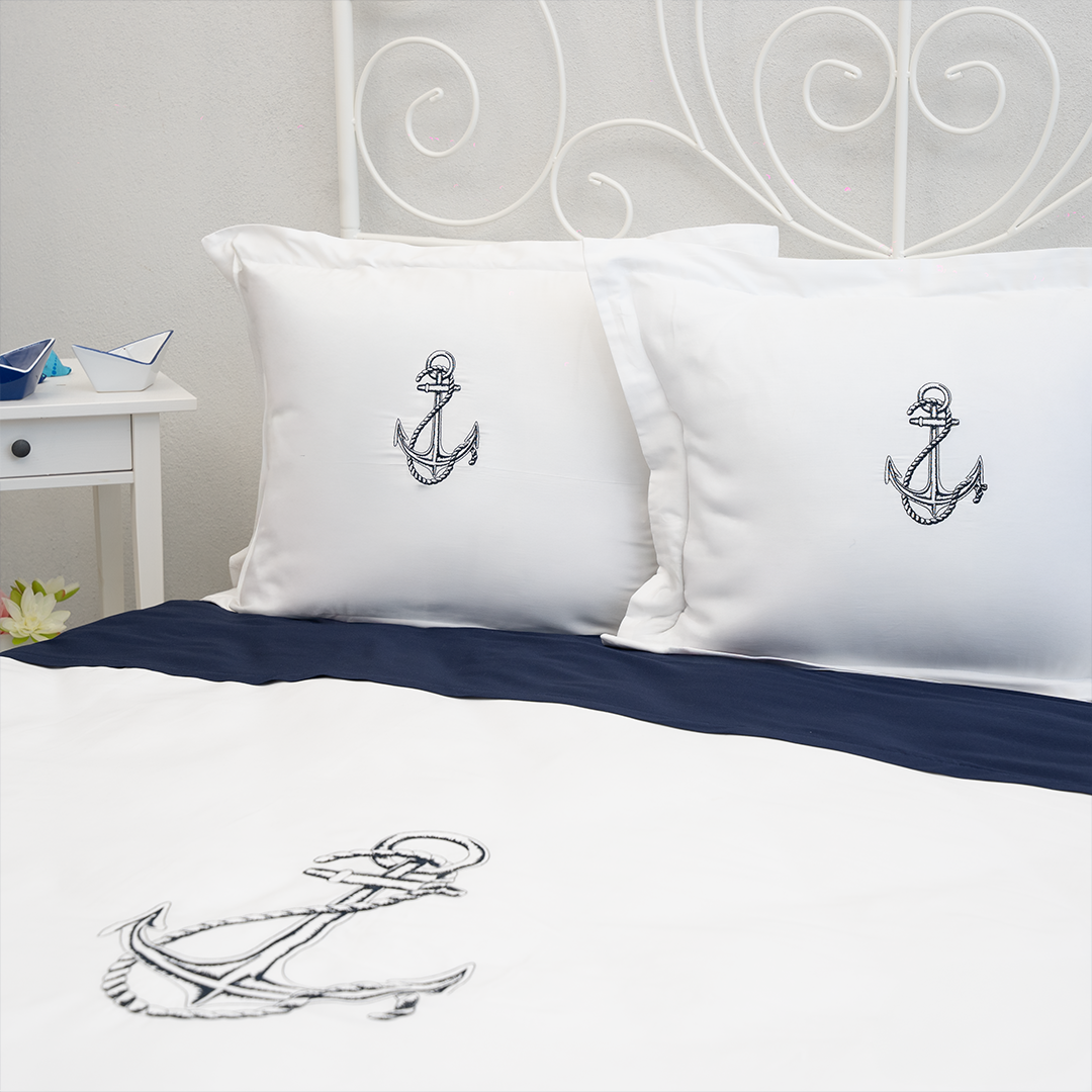 ÇAPA NAKIŞLI TEK KİŞİLİK BEYAZ NEVRESİM TAKIMI