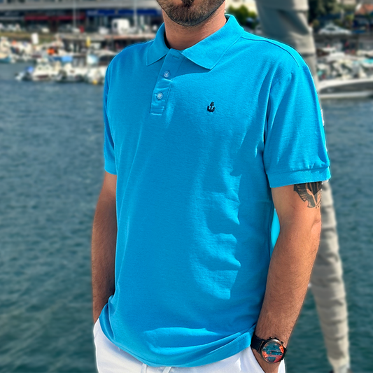 MARİN POLO YAKA LAKOST ÇAPA NAKIŞLI TİŞÖRT