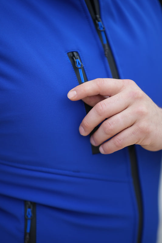 YELEK SOFTSHELL SAKS MAVİ