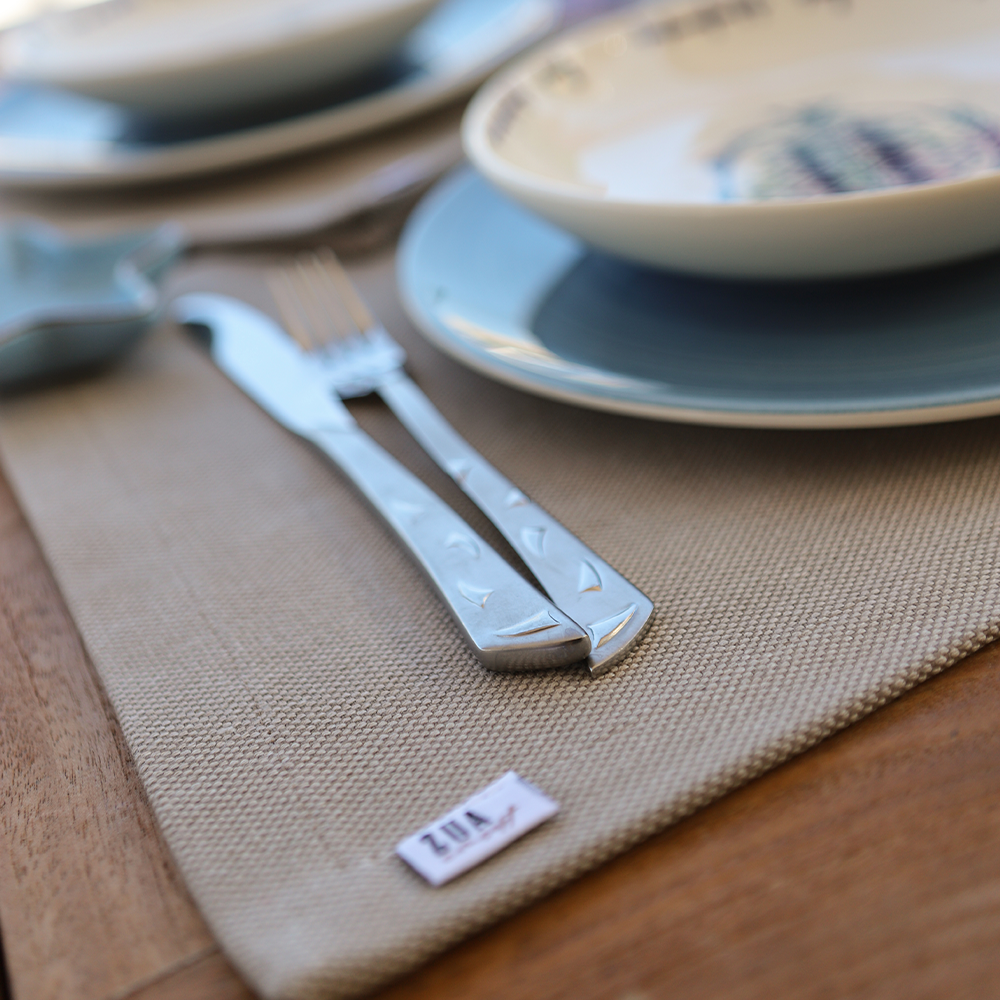 GRİ KETEN DÜZ AMERİKAN SERVİS