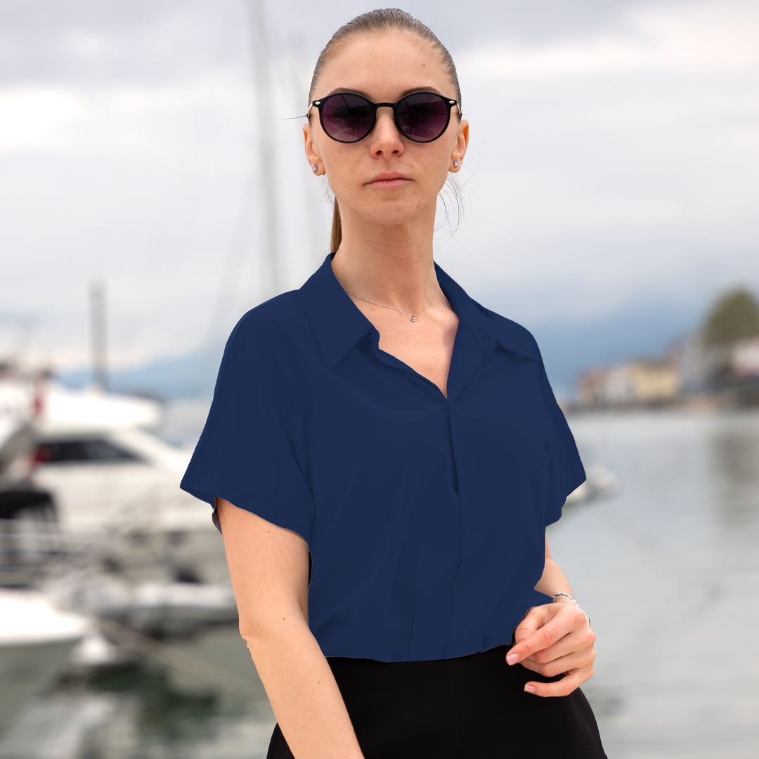 KADIN GÖMLEK LACİVERT