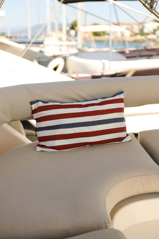 ÇİZGİLİ JAKARLI DOKUMA KIRLENT KILIFI