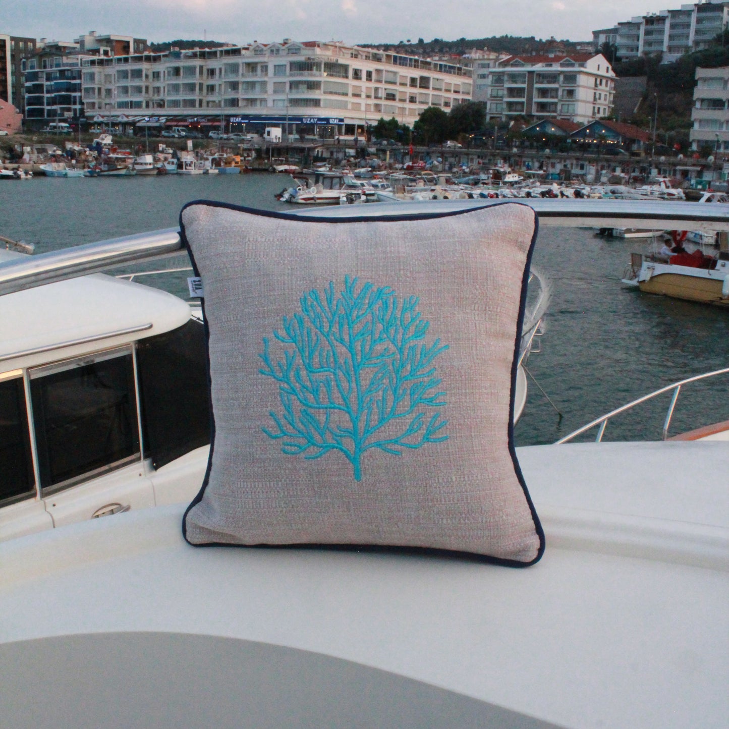 MAVİ MERCAN NAKIŞLI  KIRLENT KILIFI