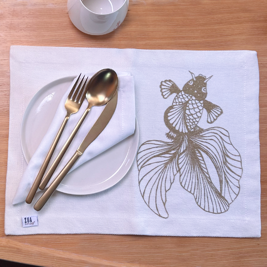 EL BOYAMASI ALTIN BALIK DESENLİ AMERİKAN SERVİS