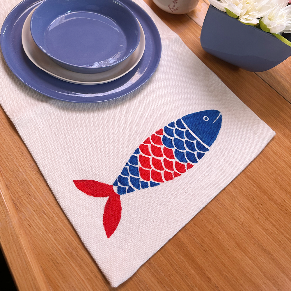 EL BOYAMASI BALIK DESENLİ AMERİKAN SERVİS