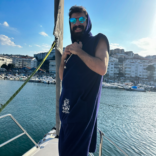 LACİVERT MARİN HAVLU PANÇO