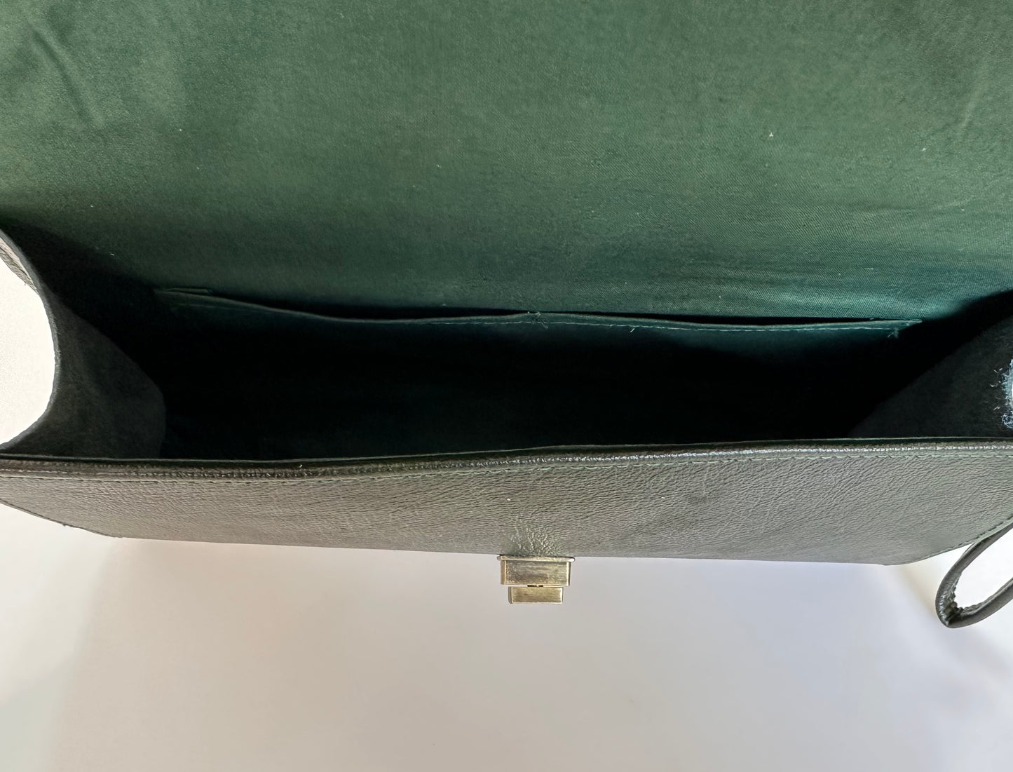 RETRO HAKİKİ DERİ CLUTCH YEŞİL ÇANTA