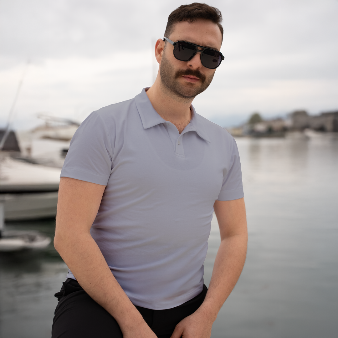 GÖMLEK YAKA ERKEK TİŞÖRT GRİ