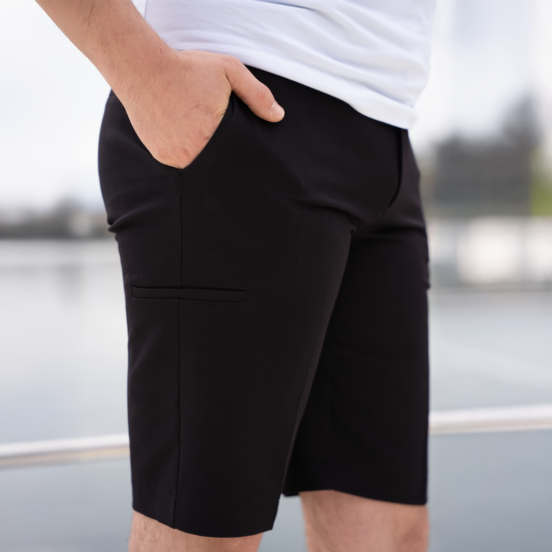 SİYAH KARŞILAMA ŞORTU KLASİK