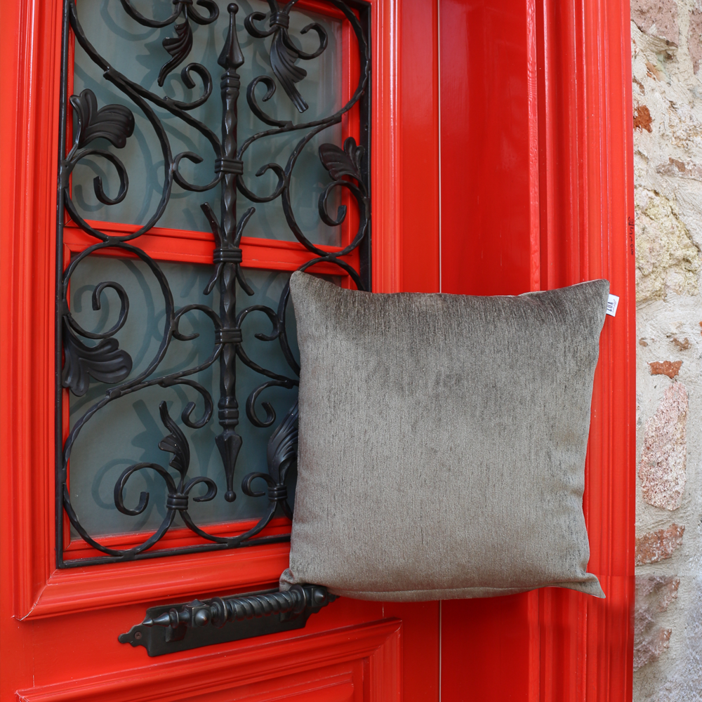 GRİ JAKARLI DOKUMA KIRLENT KILIFI