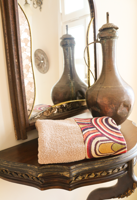 OTTOMAN DALGA DESENLİ BORDÜRLÜ HAVLU