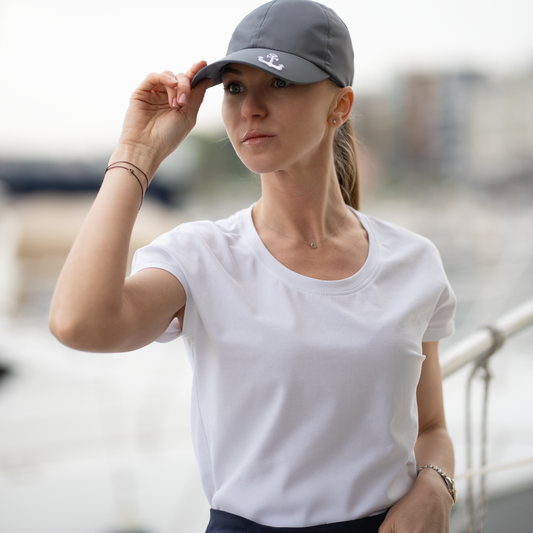 BİSİKLET YAKA KADIN TİŞÖRT BEYAZ