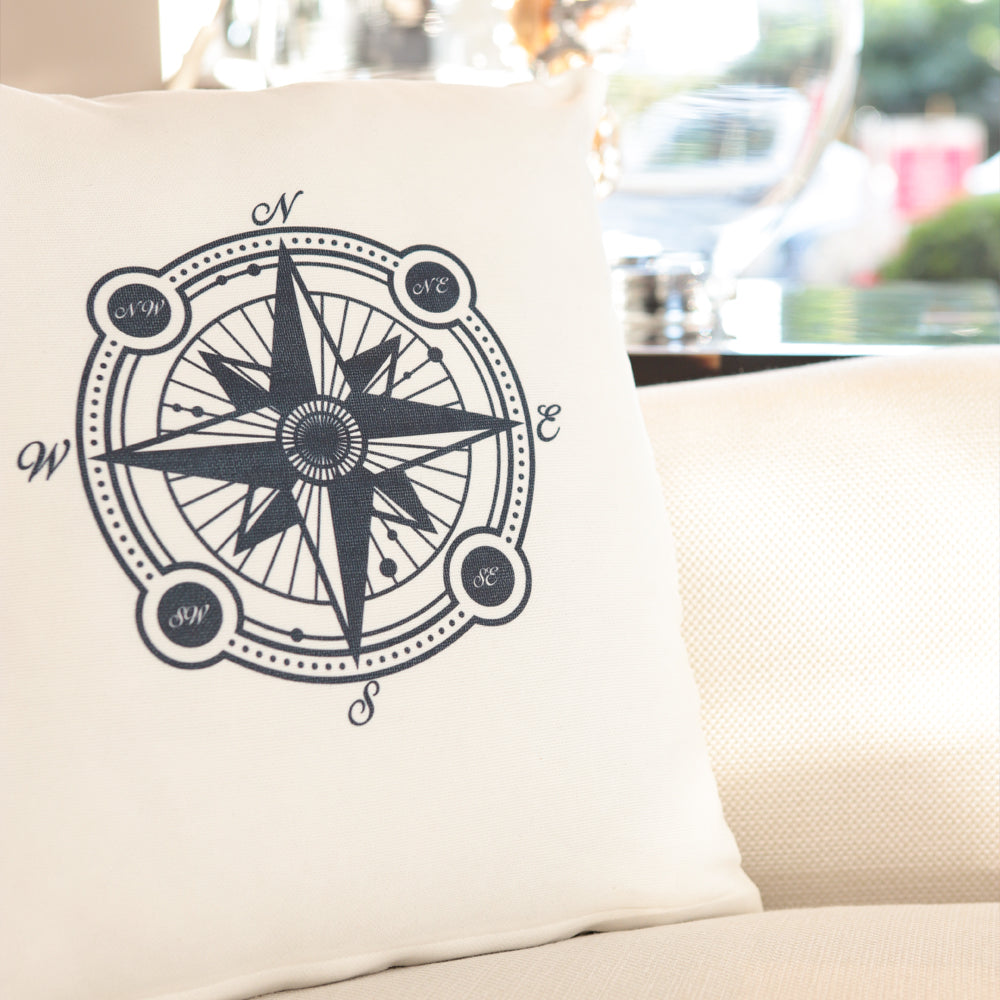 PUSULA BASKILI BEYAZ KIRLENT KILIFI