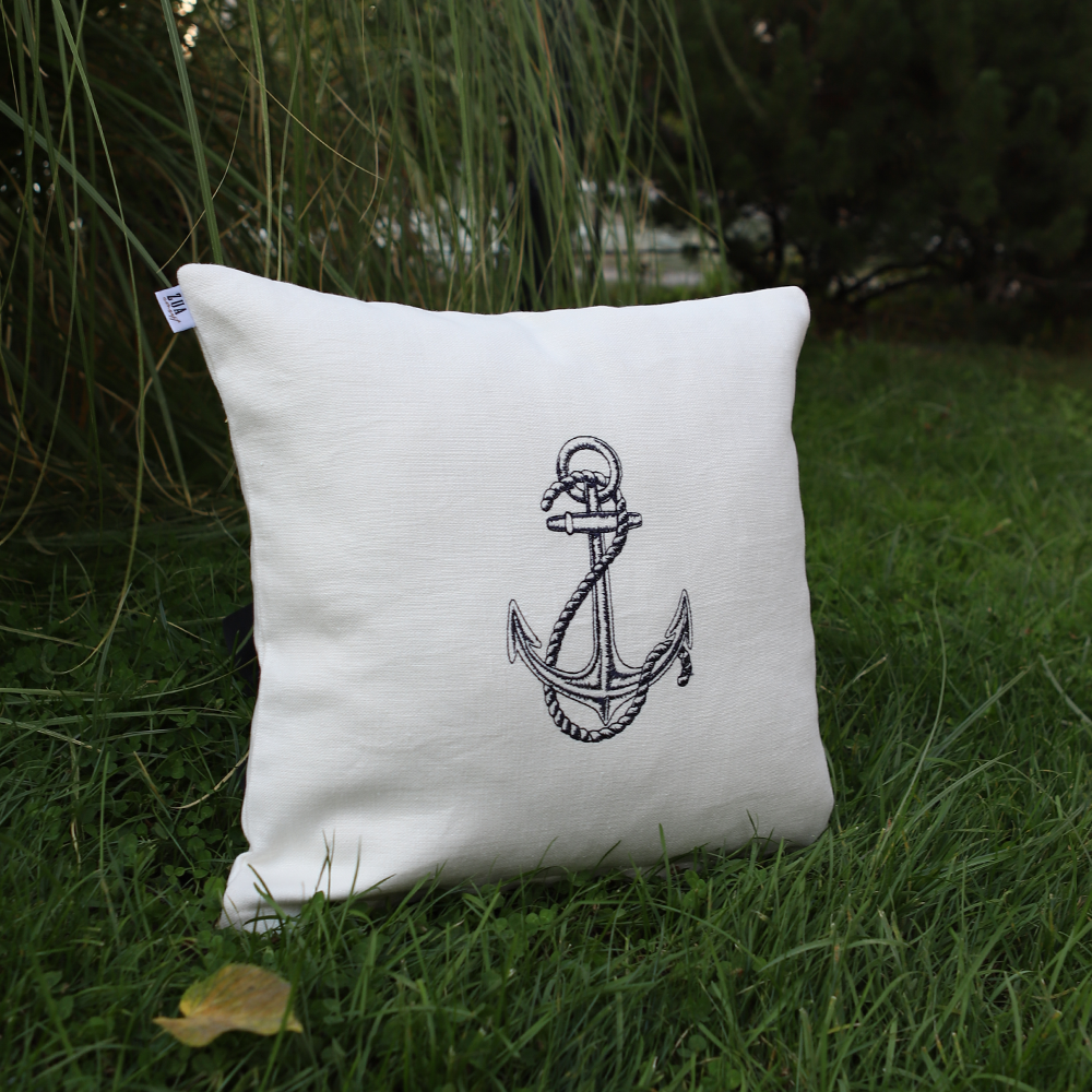 ÇAPA NAKIŞLI BEYAZ KIRLENT KILIFI