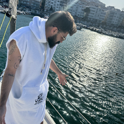 BEYAZ MARİN HAVLU PANÇO